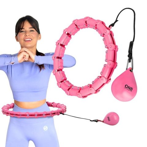 Zestaw Hula Hop OHA02 Pink + Pas BR160 One Fitness – Wyszczuplanie i Masaż Zestaw Hula Hop OHA02 Pink + Pas BR160 One Fitness – Wyszczuplanie i Masaż
