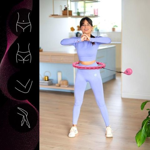 Zestaw Hula Hop OHA02 Pink + Pas BR160 One Fitness – Wyszczuplanie i Masaż Zestaw Hula Hop OHA02 Pink + Pas BR160 One Fitness – Wyszczuplanie i Masaż