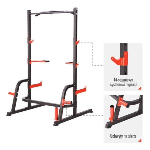 Stojak Wielofunkcyjny PWS08 HMS–Trening Siłowy Stabilne, Masywwne do 200kg Stojak Wielofunkcyjny PWS08 HMS–Trening Siłowy Stabilne, Masywwne do 200kg