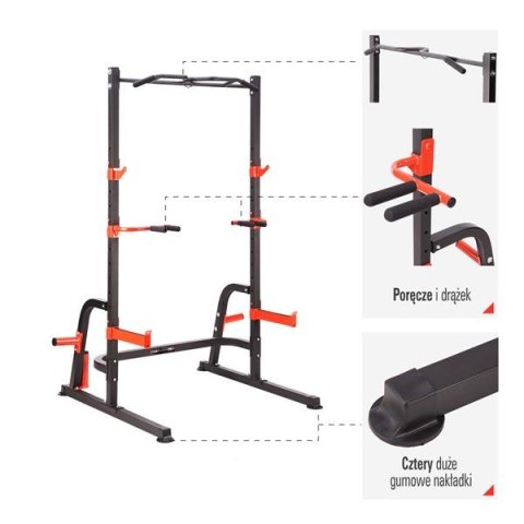 Stojak Wielofunkcyjny PWS08 HMS–Trening Siłowy Stabilne, Masywwne do 200kg Stojak Wielofunkcyjny PWS08 HMS–Trening Siłowy Stabilne, Masywwne do 200kg