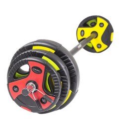 SBP15 Sztanga fitness 20 kg HMS chromowana z talerzami kolorowymi
