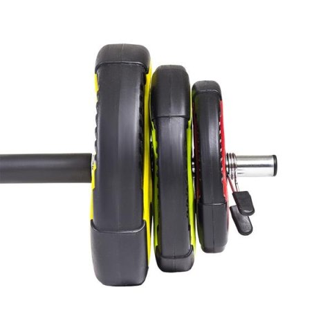 SBP15 Sztanga fitness 20 kg HMS chromowana z talerzami kolorowymi SBP15 Sztanga fitness 20 kg HMS chromowana z talerzami kolorowymi