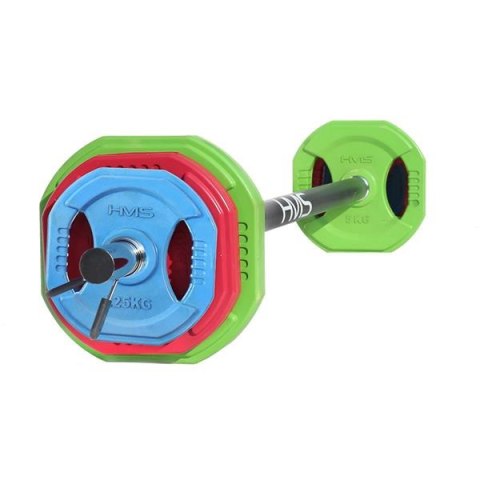 SBP20 Sztanga fitness 20 kg HMS chromowana z gumowanymi talerzami SBP20 Sztanga fitness 20 kg HMS chromowana z gumowanymi talerzami