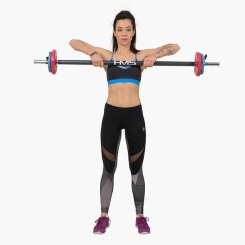 SBP20 Sztanga fitness 20 kg HMS chromowana z gumowanymi talerzami SBP20 Sztanga fitness 20 kg HMS chromowana z gumowanymi talerzami