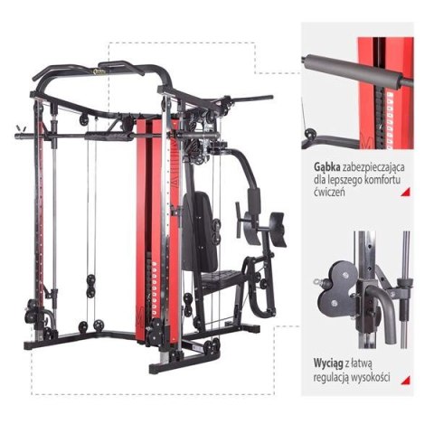 ATOM HMS Premium suwnica smith atlas do ćwiczeń z wyciągiem ATOM HMS Premium suwnica smith atlas do ćwiczeń z wyciągiem