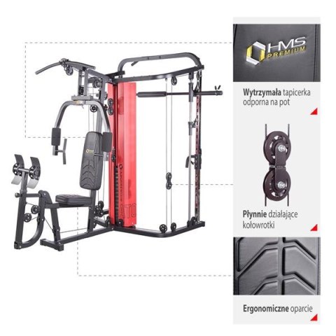 ATOM HMS Premium suwnica smith atlas do ćwiczeń z wyciągiem ATOM HMS Premium suwnica smith atlas do ćwiczeń z wyciągiem