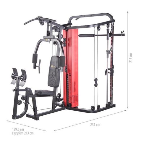 ATOM HMS Premium suwnica smith atlas do ćwiczeń z wyciągiem ATOM HMS Premium suwnica smith atlas do ćwiczeń z wyciągiem