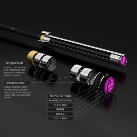 GCFD450 gryf olimpijski 15 kg 2010 mm HMS PREMIUM + zaciski Red GCFD450 gryf olimpijski 15 kg 2010 mm HMS PREMIUM + zaciski Red