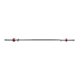 Gryf olimpijski GO700 HMS 2200 mm 20 kg + zaciski Lock Jaw RED