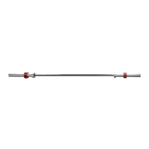 Gryf olimpijski GO700 HMS 2200 mm 20 kg + zaciski Lock Jaw RED Gryf olimpijski GO700 HMS 2200 mm 20 kg + zaciski Lock Jaw RED