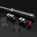 Gryf olimpijski GO700 HMS 2200 mm 20 kg + zaciski Lock Jaw RED