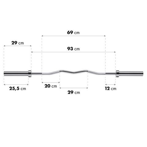 GOL200 Gryf łamany olimpijski 1500mm 13.5kg HMS PREMIUM + zaciski GOL200 Gryf łamany olimpijski 1500mm 13.5kg HMS PREMIUM + zaciski