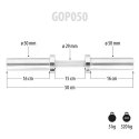 GOP050 GRYF KRÓTKI OLIMPIJSKI 5KG 50CM HMS