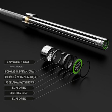 GOP220 PRO + ZG1000R ZACISKI LOCK GRYF PROSTY OLIMPIJSKI 20KG 2200MM HMS GOP220 PRO + ZG1000R ZACISKI LOCK GRYF PROSTY OLIMPIJSKI 20KG 2200MM HMS