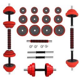 SGGX20 Sztangielki Gumowane 20kg HMS –Wydajny Zestaw 2w1 dla Twojej Siłowni