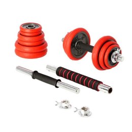 SGGX20 Sztangielki Gumowane 20kg HMS –Wydajny Zestaw 2w1 dla Twojej Siłowni