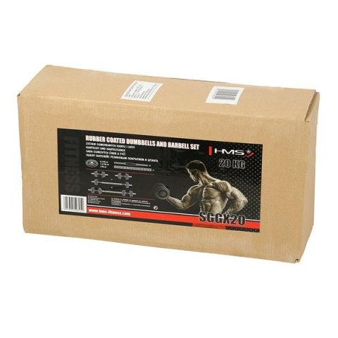 SGGX20 Sztangielki Gumowane 20kg HMS –Wydajny Zestaw 2w1 dla Twojej Siłowni SGGX20 Sztangielki Gumowane 20kg HMS –Wydajny Zestaw 2w1 dla Twojej Siłowni