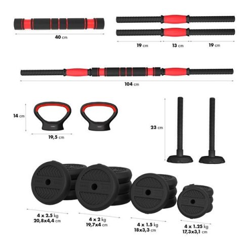 SGN130 PRO SET 6W1 ZESTAW CIĘŻARÓW 30KG HMS SGN130 PRO SET 6W1 ZESTAW CIĘŻARÓW 30KG HMS
