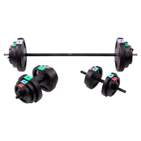 SGSP60 Zestaw sztanga + sztangielki kompozytowe 62 kg HMS SGSP60 Zestaw sztanga + sztangielki kompozytowe 62 kg HMS