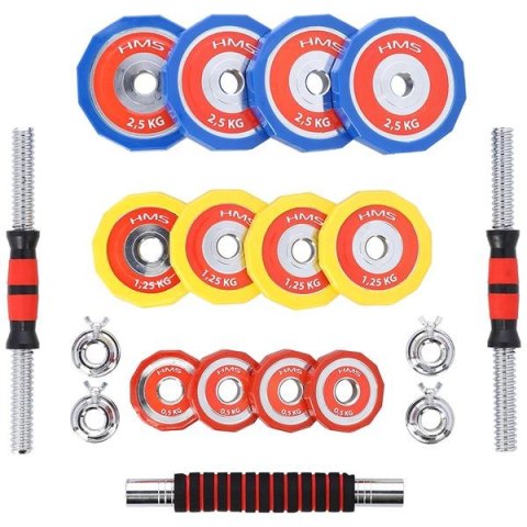 Sztangielki SKC20 HMS w Walizce - Zestaw z Wymiennymi Obciążeniami 2x10kg Sztangielki SKC20 HMS w Walizce - Zestaw z Wymiennymi Obciążeniami 2x10kg