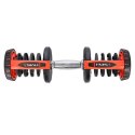 Regulowana Sztangielka SR80 HMS z 10 Talerzami, 3.9-37.4 kg - Mało miejsca