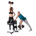 Regulowana Sztangielka SR80 HMS z 10 Talerzami, 3.9-37.4 kg - Mało miejsca