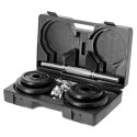 ST20 BLACK 2 x 10 KG SZTANGIELKI W WALIZCE HMS - mobilna klasyka do domu