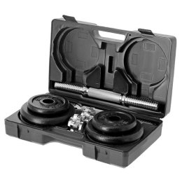 ST20 BLACK 2 x 10 KG SZTANGIELKI W WALIZCE HMS - mobilna klasyka do domu