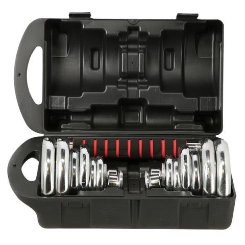 STC21 Sztanga i sztangielki w walizce 2×10 kg HMS chromowane STC21 Sztanga i sztangielki w walizce 2×10 kg HMS chromowane