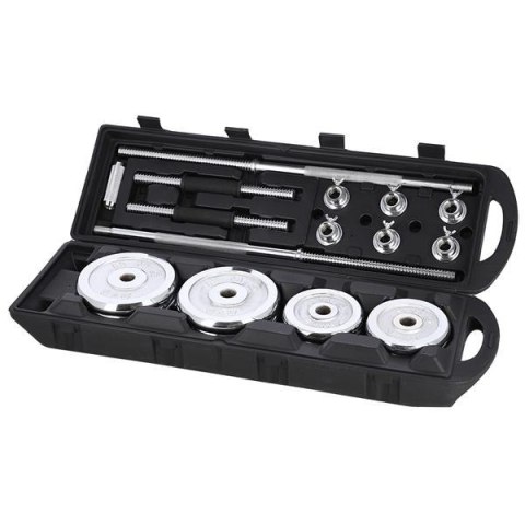 STC50 SZTANGIELKI I SZTANGA W WALIZCE CHROM 2x25KG HMS - DLA KAŻDEGO! STC50 SZTANGIELKI I SZTANGA W WALIZCE CHROM 2x25KG HMS - DLA KAŻDEGO!