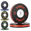 BTBR SET Zestaw talerzy bumper 140 kg HMS czarny siłowy