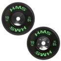 BTBR SET Zestaw talerzy bumper 140 kg HMS czarny siłowy