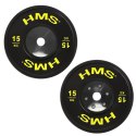 BTBR SET Zestaw talerzy bumper 140 kg HMS czarny siłowy