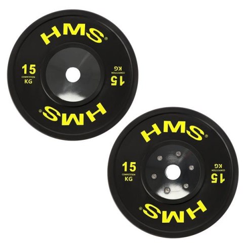 BTBR SET Zestaw talerzy bumper 140 kg HMS czarny siłowy BTBR SET Zestaw talerzy bumper 140 kg HMS czarny siłowy