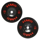 BTBR SET Zestaw talerzy bumper 140 kg HMS czarny siłowy
