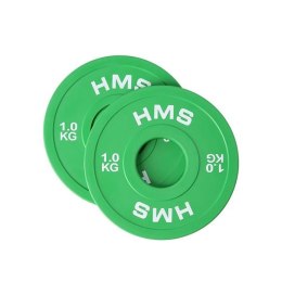 CBRS10 Talerze olimpijskie 2x1 kg HMS stalowe 51 mm gumowane