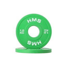 CBRS10 Talerze olimpijskie 2x1 kg HMS stalowe 51 mm gumowane
