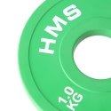 CBRS10 Talerze olimpijskie 2x1 kg HMS stalowe 51 mm gumowane