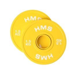 CBRS15 Talerze olimpijskie 2x1,5 kg HMS stalowe 51 mm gumowane