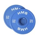 CBRS20 Talerze olimpijskie 2x2 kg HMS stalowe 51 mm gumowane