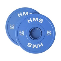 CBRS20 Talerze olimpijskie 2x2 kg HMS stalowe 51 mm gumowane