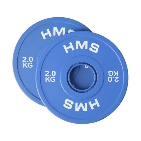 CBRS20 Talerze olimpijskie 2x2 kg HMS stalowe 51 mm gumowane CBRS20 Talerze olimpijskie 2x2 kg HMS stalowe 51 mm gumowane