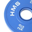 CBRS20 Talerze olimpijskie 2x2 kg HMS stalowe 51 mm gumowane