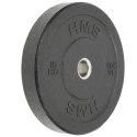 CHTBR talerz olimpijski bumper 15 kg HMS czarny na Sztangę Crossfit i Siłownia