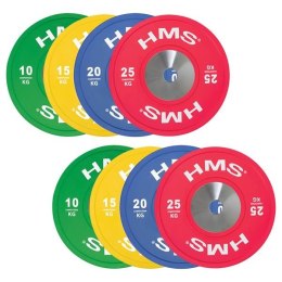 TBR PROFI SET 8 TALERZY OLIMPIJSKICH BUMPER 10/15/20/25 KG HMS