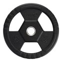 TOH15 Czarny talerz olimpijski ogumowany 15 kg HMS
