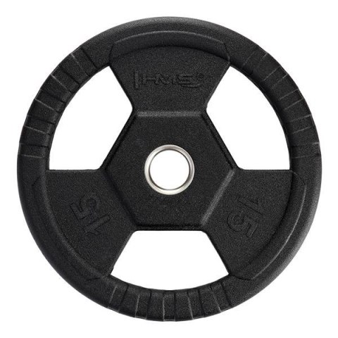 TOH15 Czarny talerz olimpijski ogumowany 15 kg HMS TOH15 Czarny talerz olimpijski ogumowany 15 kg HMS