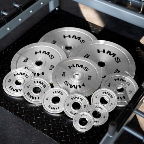 TOS ZESTAW TALERZY OLIMPIJSKICH STALOWYCH KALIBROWANYCH 2 x 0.25 - 25 KG (168 KG) HMS TOS ZESTAW TALERZY OLIMPIJSKICH STALOWYCH KALIBROWANYCH 2 x 0.25 - 25 KG (168 KG) HMS