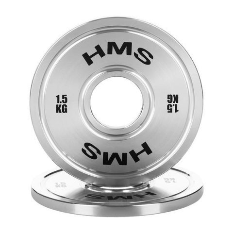 TOS15 Talerz olimpijski stalowy kalibrowany 1,5 kg HMS srebrny TOS15 Talerz olimpijski stalowy kalibrowany 1,5 kg HMS srebrny
