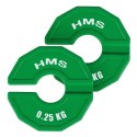 TSN25 2 x 0.25 KG TALERZ NA SPRZĘT DO TRENINGU SIŁOWEGO I FITNESS TYPU NAKŁADKA 2 x 0.25 KG HMS